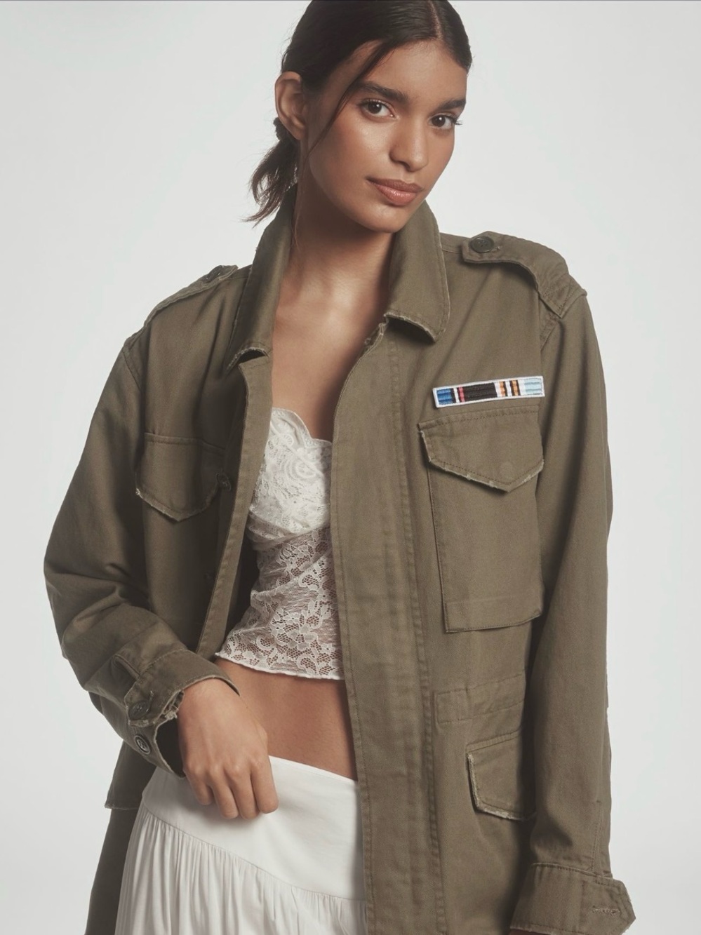 Anthropologie Pilcro Olive Utility Jacket - Sz S